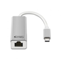Nanocable Conversor USB-C a Ethernet Gigabit 10/100/1000 Mbps Plata 15cm